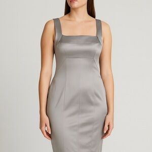 Elegant Gray Sleeveless Dress